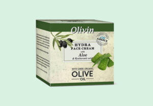 Ενυδατική κρέμα προσώπου με αλόη και υαλουρονικό Olivin 50ml